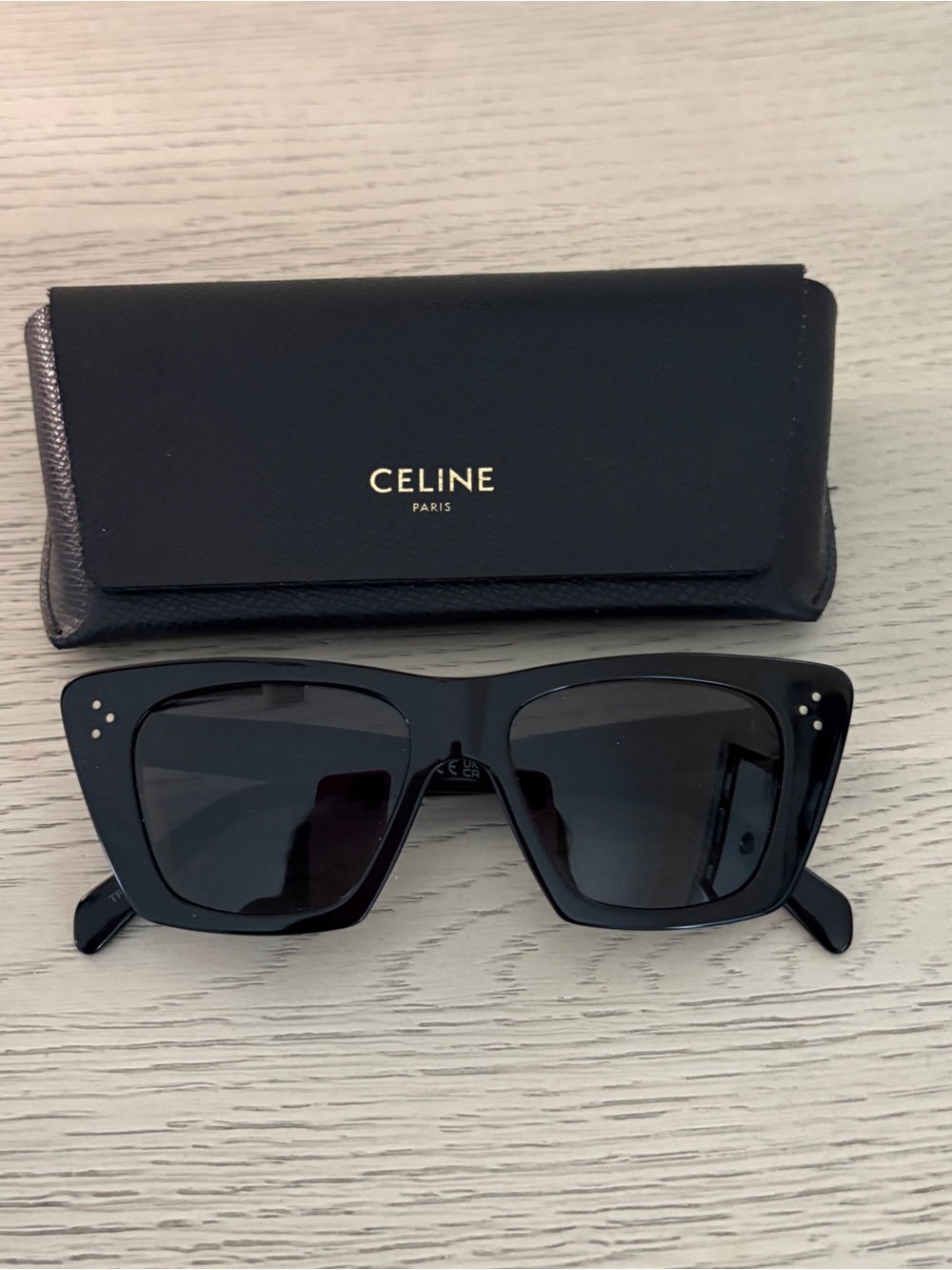 Celine Black Square Sunglasses with Case